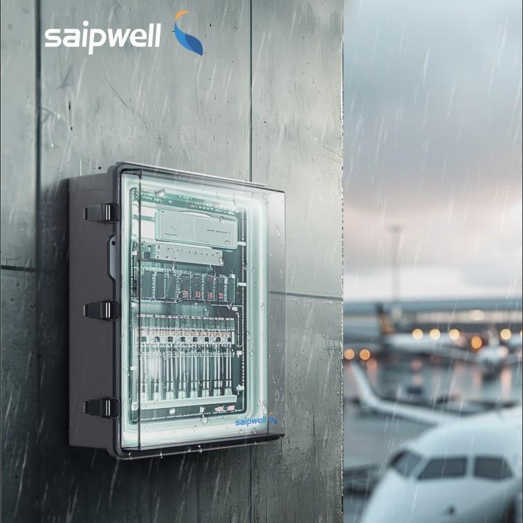 斯普威尔塑料PC防水箱翻盖式配电箱IP66户外明装聚碳酸酯成套箱