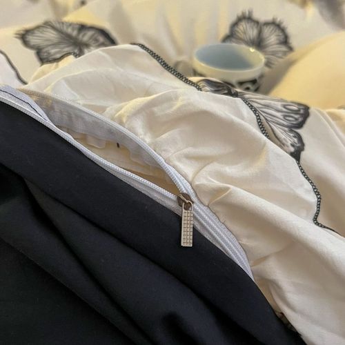 ins法式学院风裸睡纯棉花边床上四件套全棉少女学生宿舍床单被罩