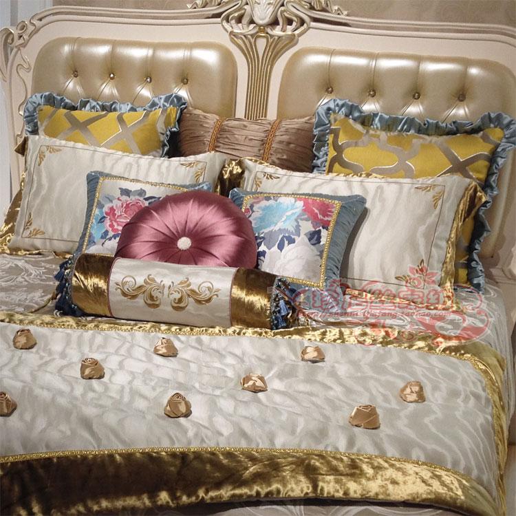 高档欧式床上用品床单套件样板间法式样板房多件套展示厅床品套装