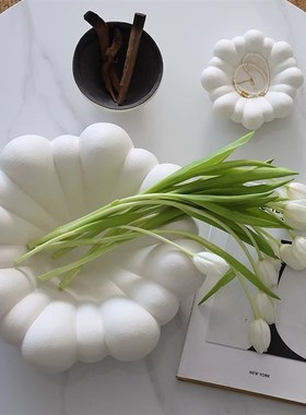 意式极简云朵托盘样板房几何摆件书房桌面家居装饰艺术品卧室摆件