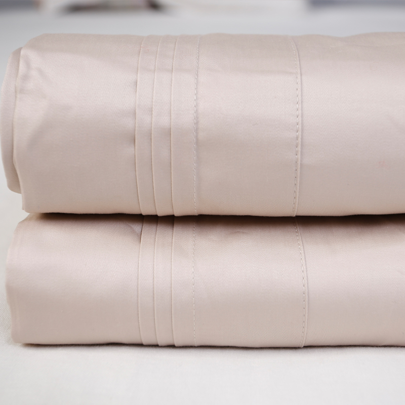 尾单高档纯棉床单单件埃及棉睡单刺绣工艺款被单纯色厚实1.5/1.8m