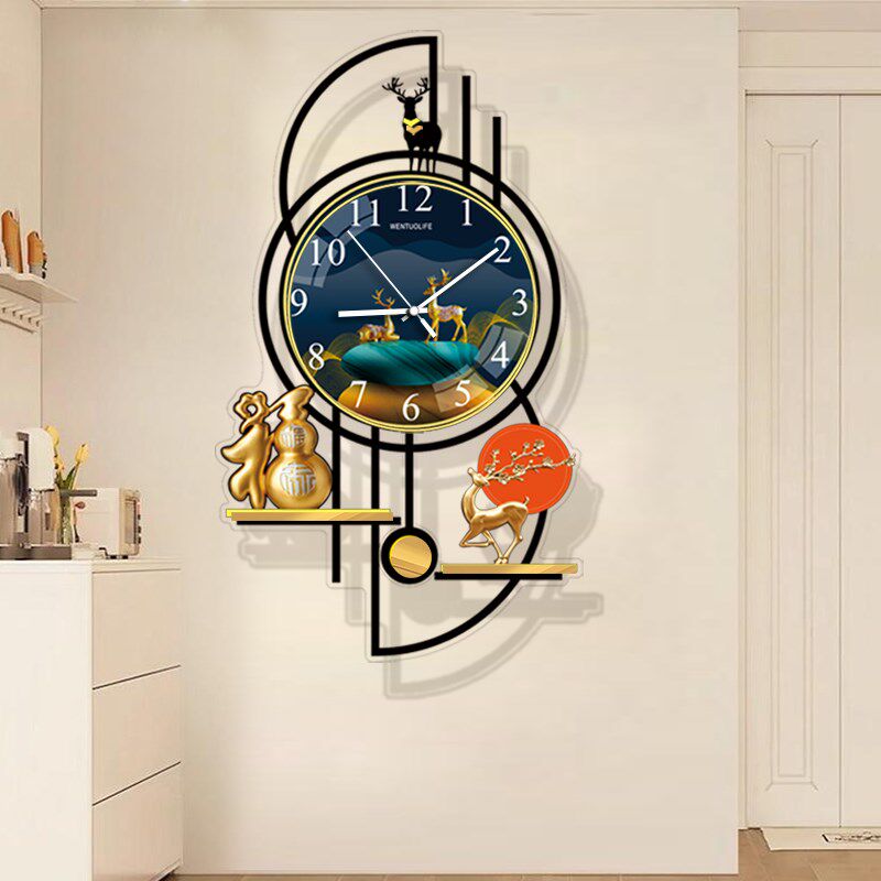 钟表挂钟客厅简约现代大气挂墙式钟表高级感家用静音时钟装饰挂表