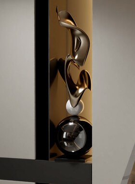 高档艺术雕塑现代几何落地摆件酒C店会所空间样板房客厅玄关装饰