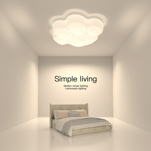 儿童房卧室吸顶灯全光谱护眼ledD男孩女孩房间灯新款奶油风猫爪灯