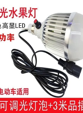 超高亮12VLED可调色水果夜市摆地摊电动三I轮车48V60V生鲜红色灯