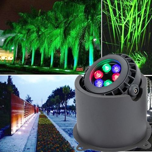 led可调角度照树灯6w户外射灯防水圆形射树景观草坪灯室外庭院灯