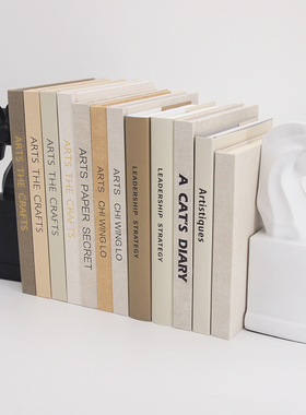 米色系真书饰品 精装p仿真书 样板房陈列装饰书 样板间书架摆件