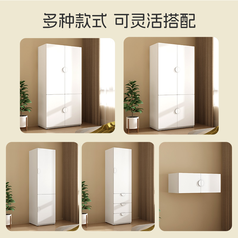 儿童衣柜家用卧室铁艺收纳柜儿童衣橱简约小户型钢制收纳柜带抽屉