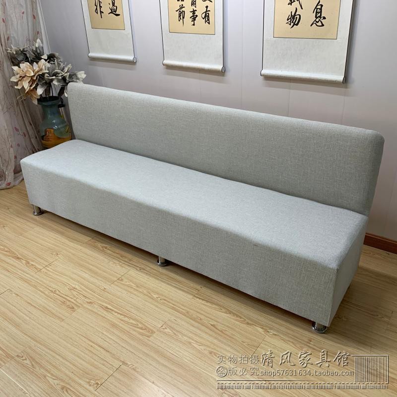 新款靠背储物凳试衣换鞋凳休息长沙发凳子卡座椅收纳箱麻布长条凳