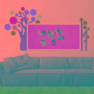 幼儿园学校小许愿树设计环创毛毡板文化I主题墙软木区角装饰宣传