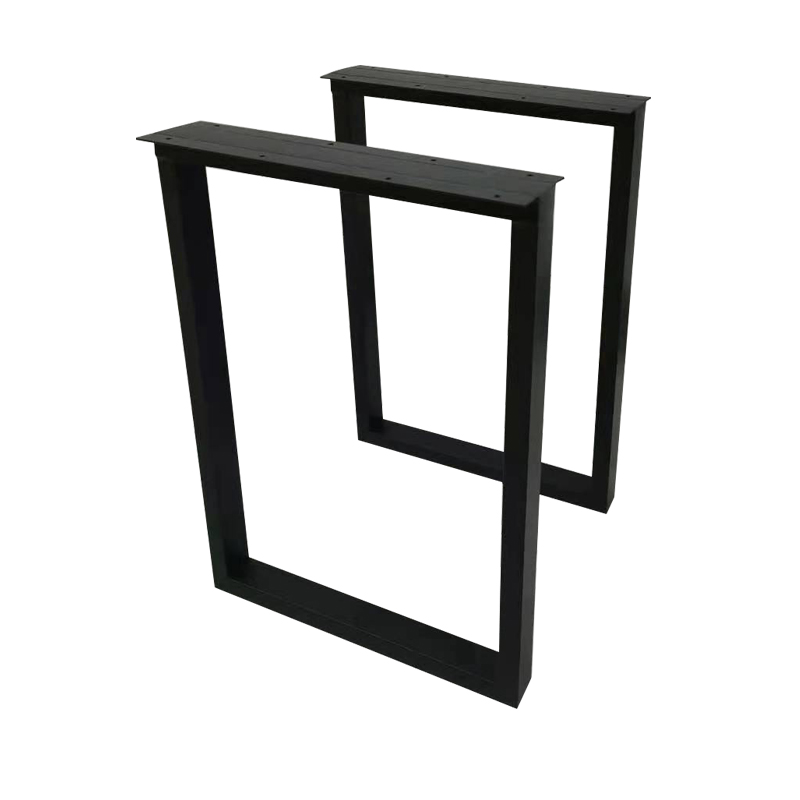 简约现代回字形岛台桌腿书桌支撑腿吧台脚支撑架化妆台金属腿支架