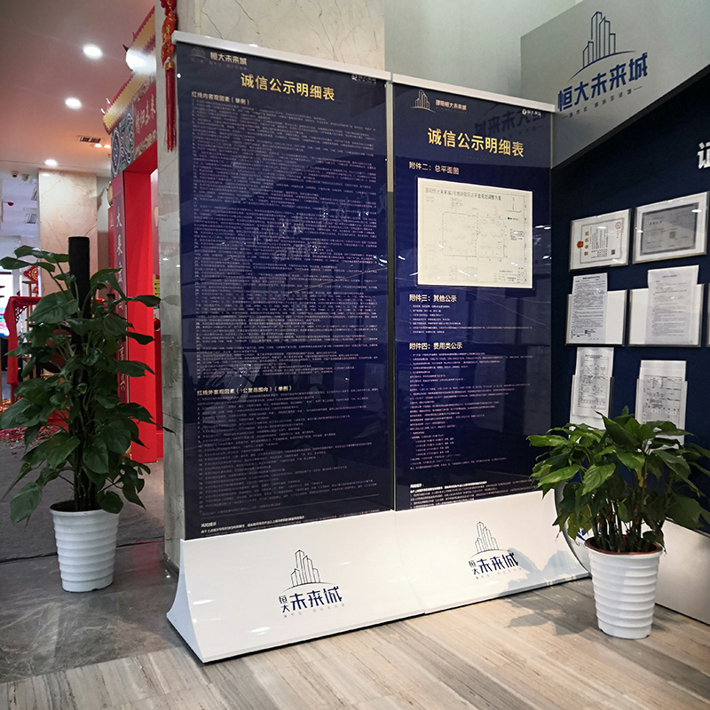 玻璃展架商场不锈钢立牌双面指示牌立式展示架广告牌水牌展示牌