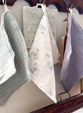 LIVINGBANK韩国ins风小碎花吸水H抹布清洁布洗碗巾美食拍照道具