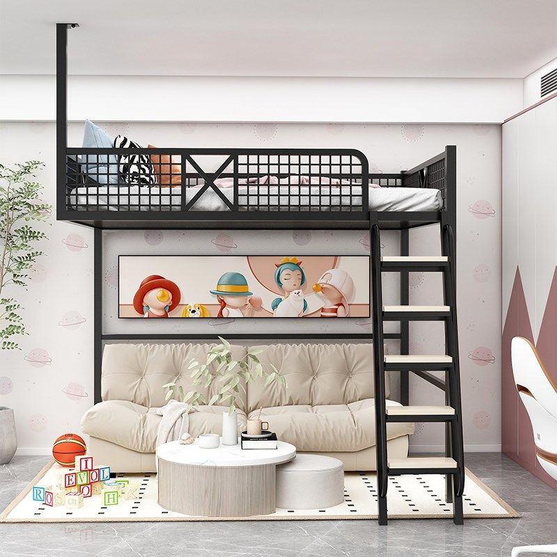 复式高架床隔空床上床下空吊床省空间交错式错位高低床单上层阁楼,住宅家具,高低/子母床,淘宝优惠券,粉丝福利购,淘宝优惠卷