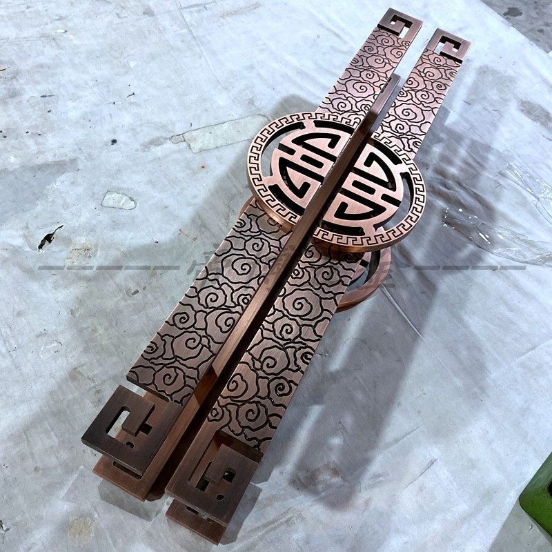 中式仿古实木门拉手欧式现代古铜玻璃移门把手酒店木门大拉手对装