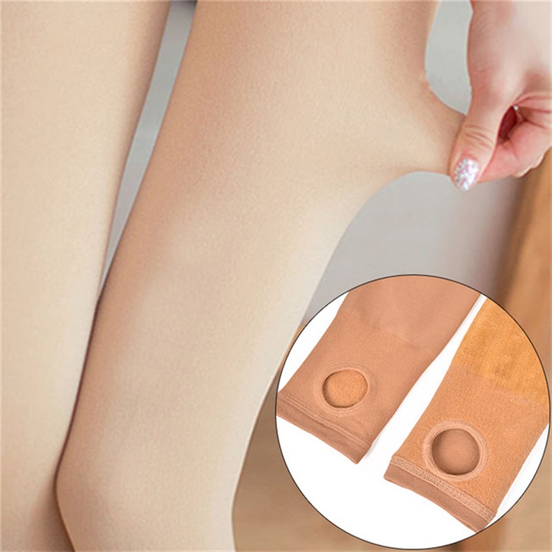 女春秋冬款加绒肤色连裤袜加厚连脚肉色踩脚锦纶中厚薄绒打底裤袜