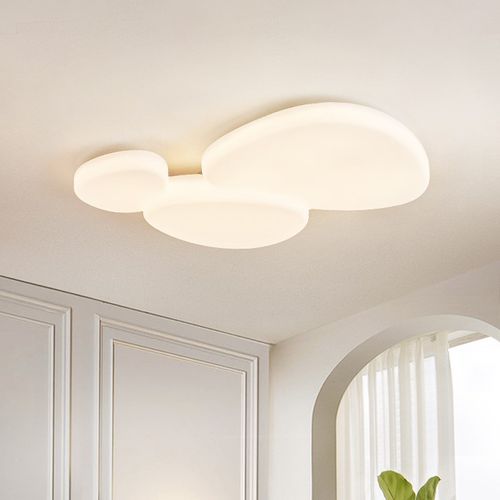 萨洛尼全光谱护眼吸顶灯客厅灯卧室主灯具鹅卵石简约大气奶油风