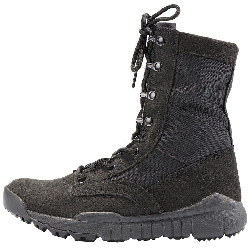 冬季保暖高帮超轻作战靴男网面训练靴工装靴登山靴沙漠陆战战术靴