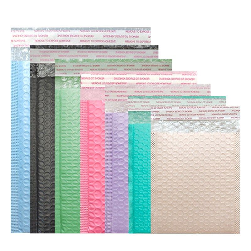 彩色气泡袋加厚共挤膜泡沫快w递包装袋打包服装自粘气泡袋信封