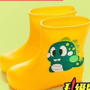 雨儿童男童女款 雨水W雨靴儿童幼儿 防滑轻便宝宝高衣筒防鞋