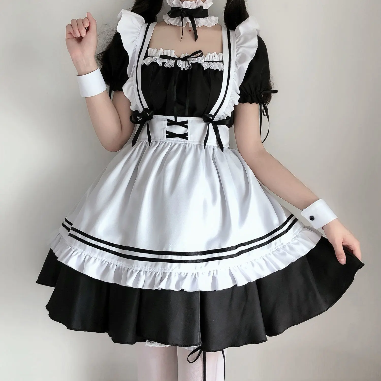 日系女仆装COS角色扮演服学生可爱连衣裙二次元轻音扮演套装