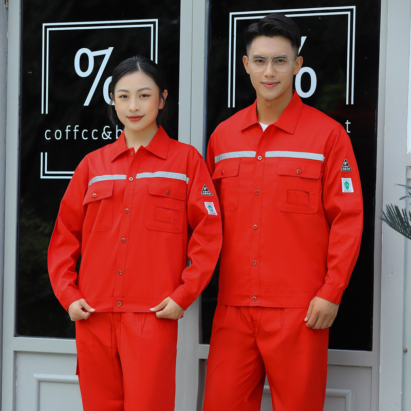 夏季薄款长袖工作服石油