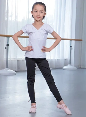 红舞鞋舞蹈服女儿童九分裤芭蕾舞跳舞裤运动健身形体练功裤 20072