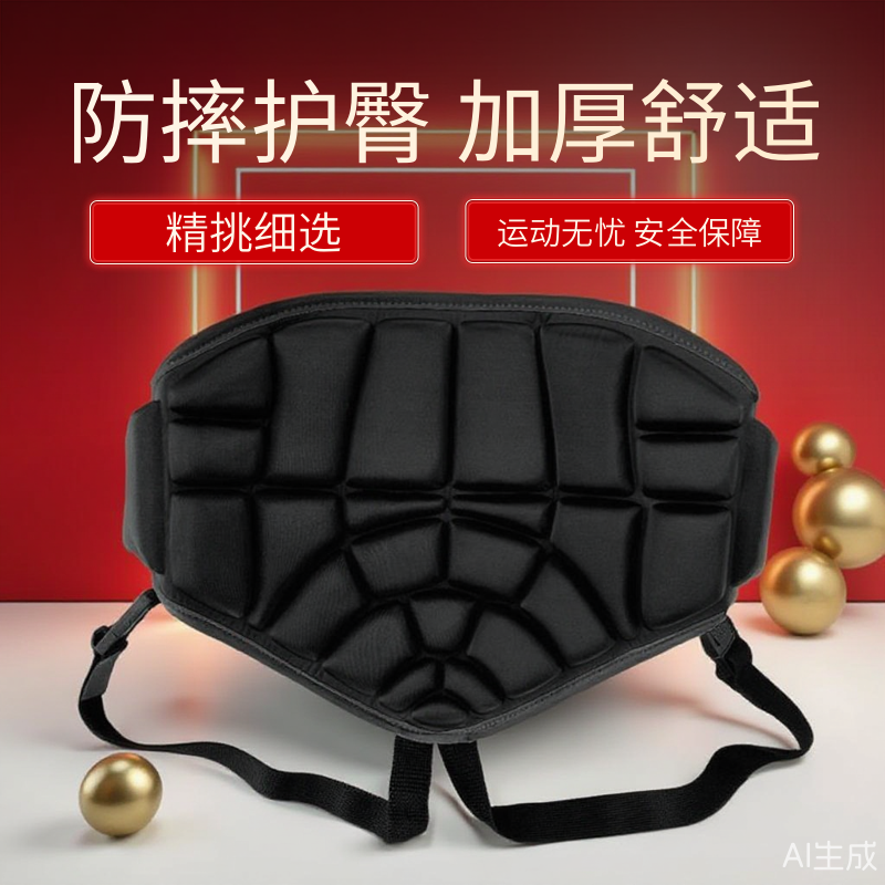 成人轮滑护臀垫防摔外穿保护屁股内护屁垫护具滑板滑冰护垫滑雪裤