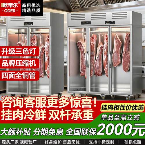欧帝尔挂肉柜商用牛羊肉保鲜柜立式猪肉柜冷鲜肉展示柜挂肉冰柜