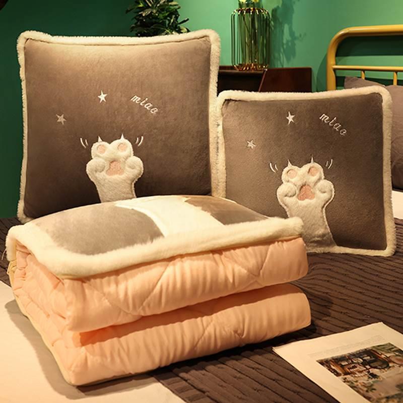 猫咪抱枕被子两用枕头毯子二合一沙发靠枕女生睡觉午睡神器空调被