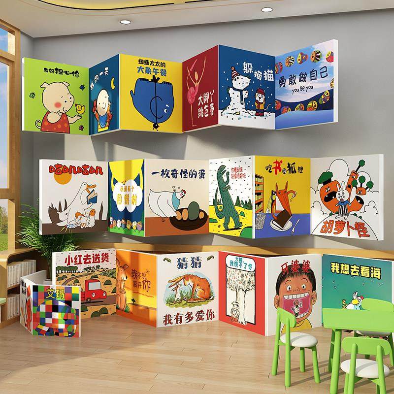 绘本馆环创阅读区图书角布置装饰教室幼儿园墙面文化材料日节场景,家居饰品,文化墙贴,淘宝优惠券,粉丝福利购,淘宝优惠卷