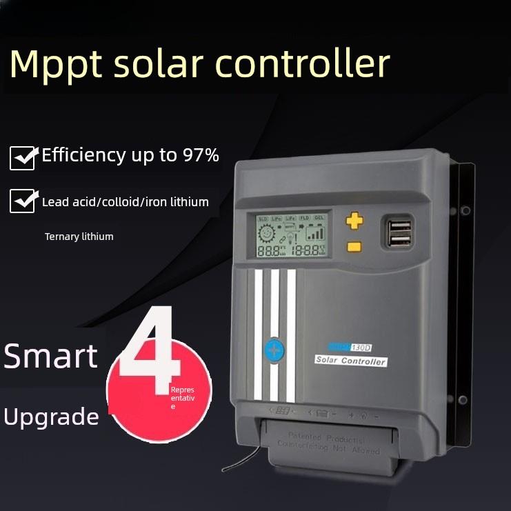Mppt太阳能控制器12V24V全自动锂电池通用光伏板充电器30A40A