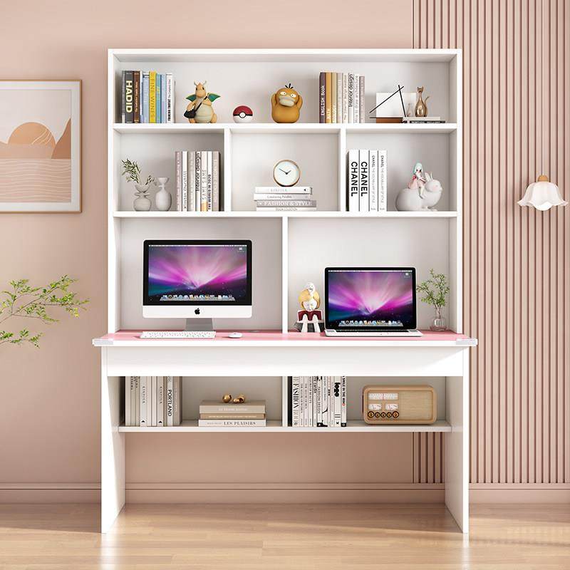 实木书桌书架一体桌电脑台式桌儿童学习写字桌带书柜双人学生书桌,住宅家具,电脑桌,淘宝优惠券,粉丝福利购,淘宝优惠卷