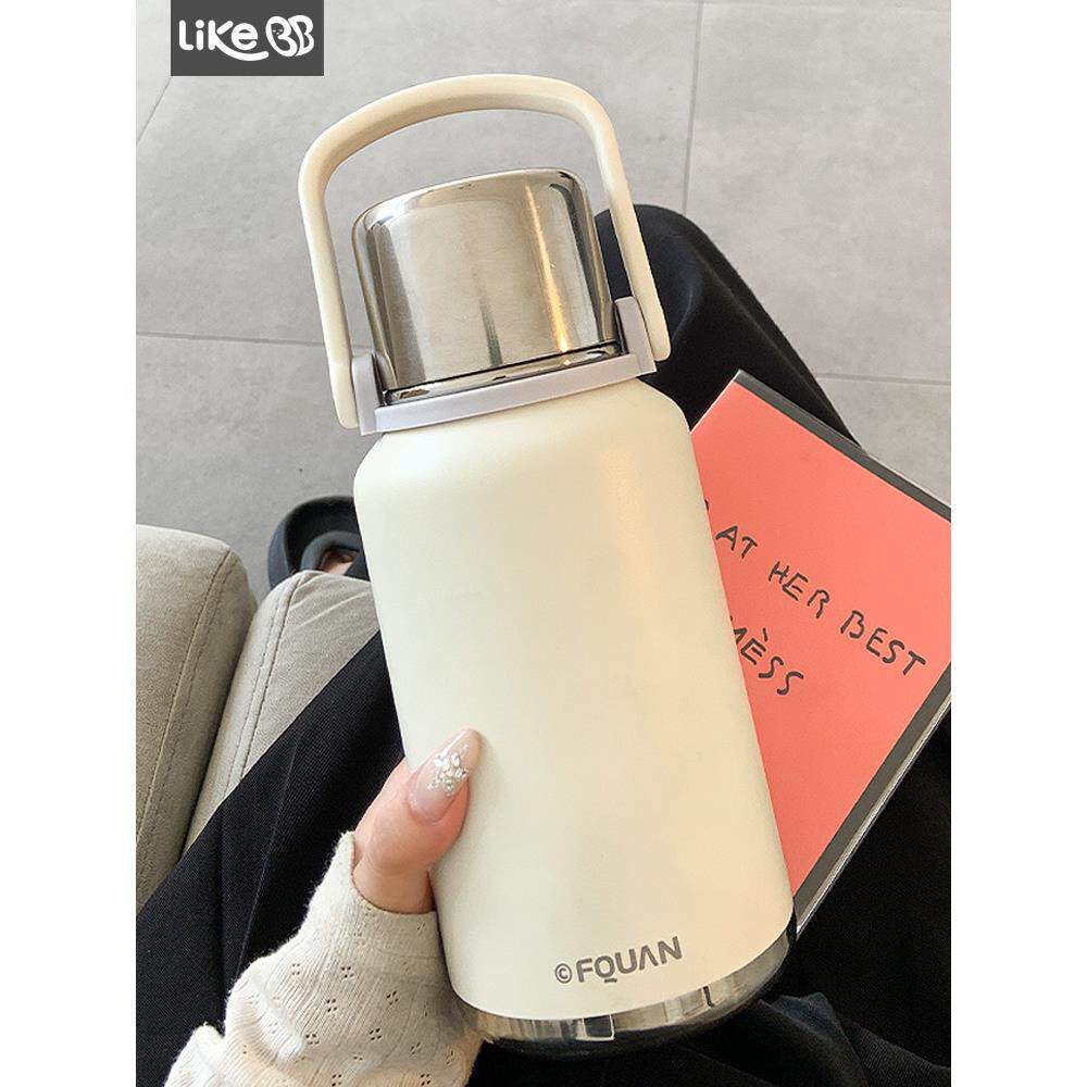 简约大容量保温水杯女新款2025带盖女士办公室泡茶不锈钢杯子男生