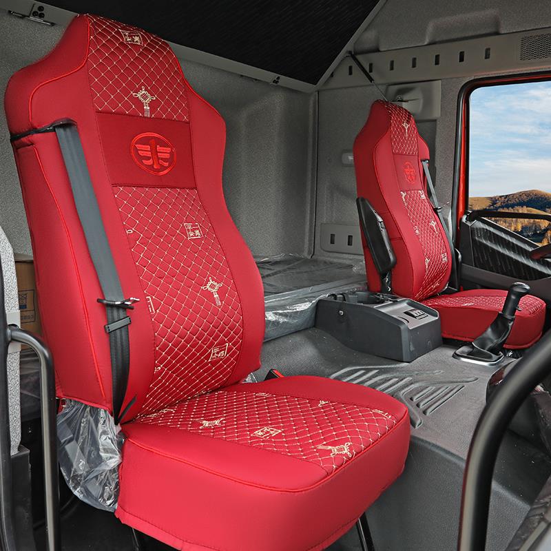 解放J6L座套J6P全包围JH6悍v亚麻布艺J7坐垫J6V专用J6G四季垫通用