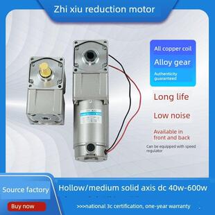直角空心中实40W-600W直流12V24V110V220V角齿轮减速调速电机