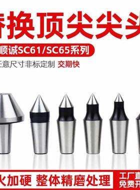 台湾顺成SC61/SC65替换式回转可换尖头插入式回转顶针配件轴