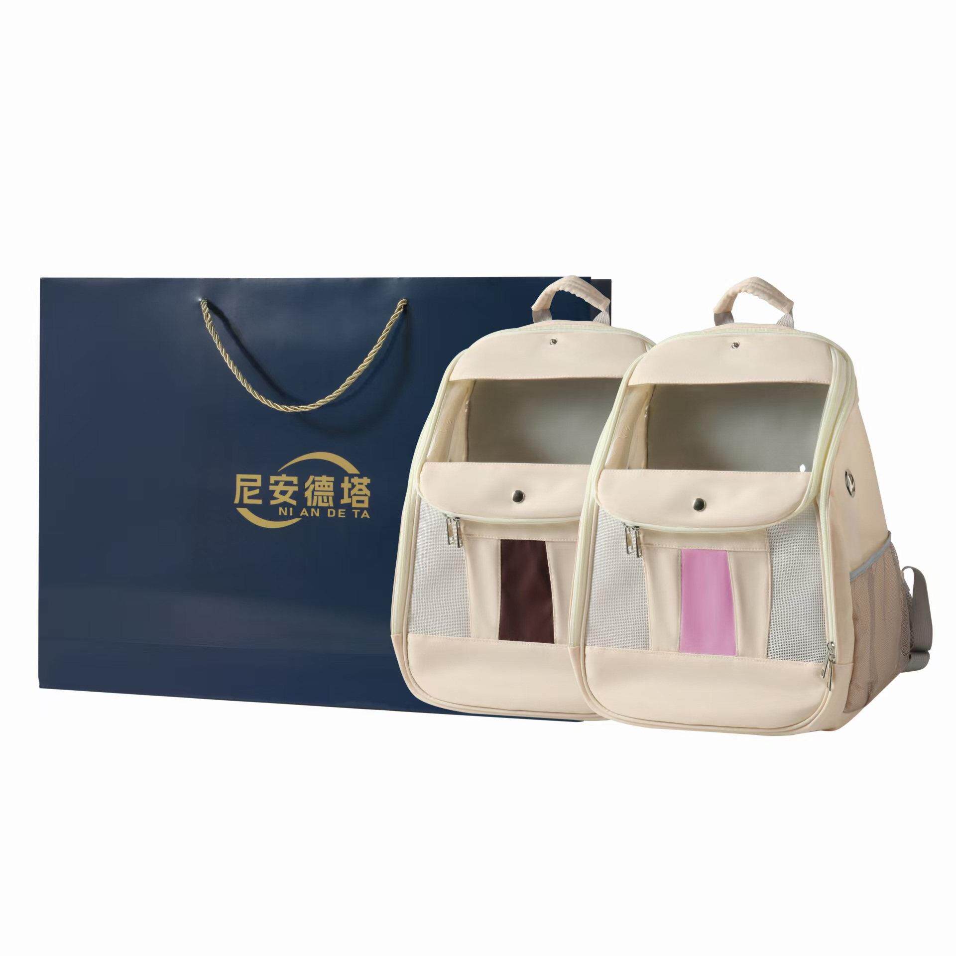 宠物外出猫狗防水透气舒适轻便携大容量易清洗防应激双肩旅游背包