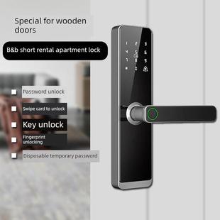 室内卧室房间木门指纹锁公寓密码锁办公室电子通通锁智能门锁通用