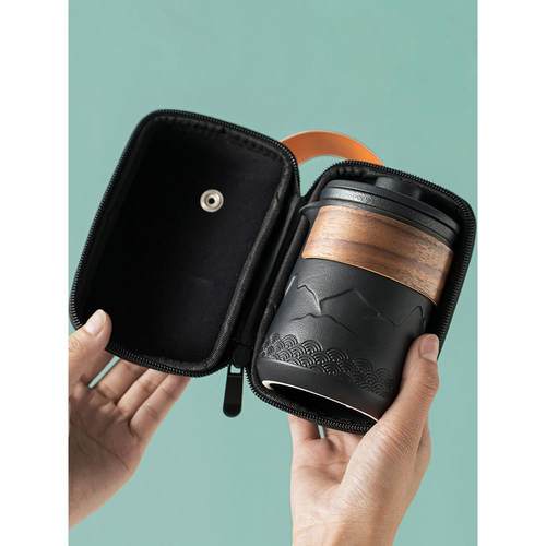 旅行茶具快速杯便携式过滤茶壶两杯或四杯陶瓷茶壶功夫茶杯