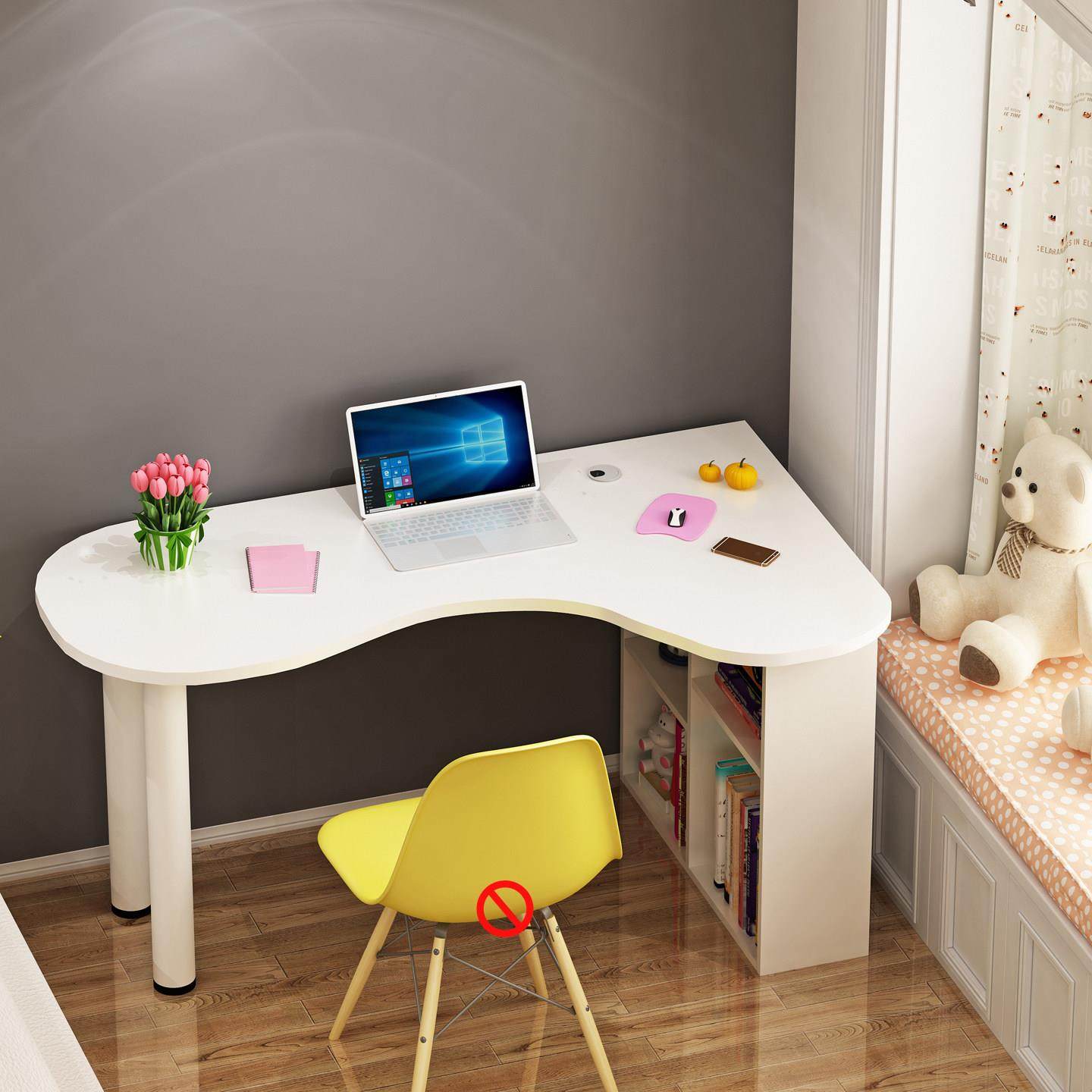 经济简约书桌卧室家用电脑桌现代转角台式弧形桌书架柜组合办公桌,住宅家具,电脑桌,淘宝优惠券,粉丝福利购,淘宝优惠卷