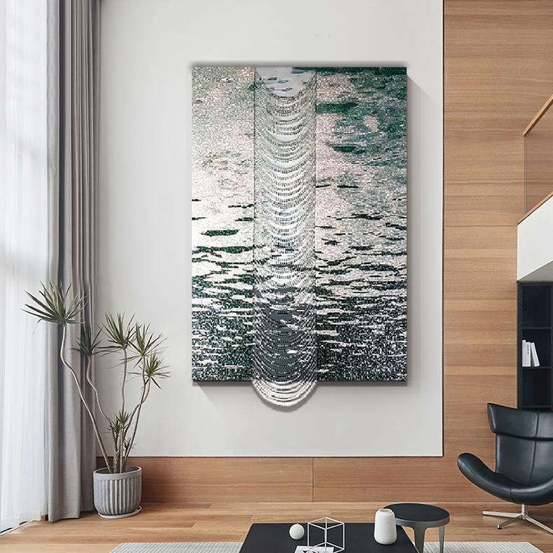 现代简约客厅装饰画立体浮雕沙发背景墙挂画样板间玄关卧室壁画