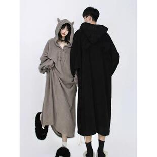 男女大号睡袍小魔鬼睡衣 珊瑚绒加厚连体夫妻家用服装 女式 睡衣冬季