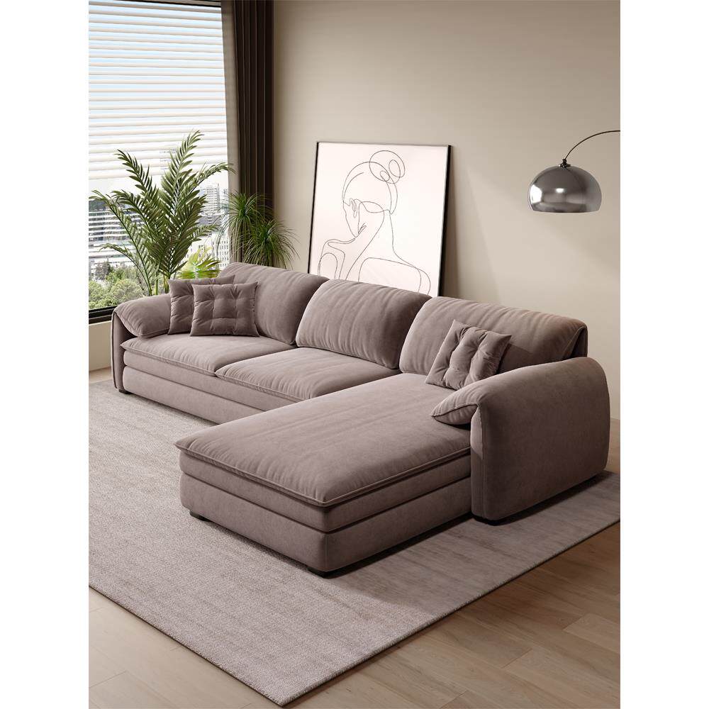 小户型折叠式多功能两用沙发床与躺椅实木高端磨砂丝绒新风格