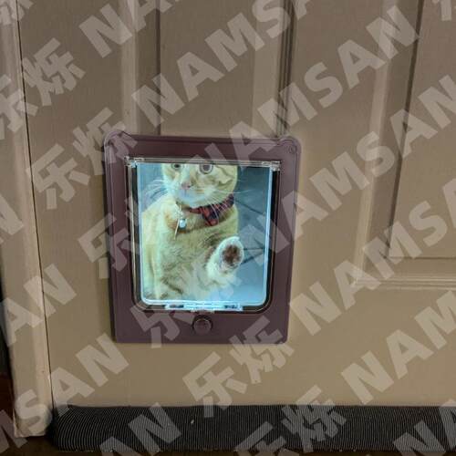宠物用新款猫咪狗门洞门由进品出木门LS22-Cat自可控制狗笼猫舍出