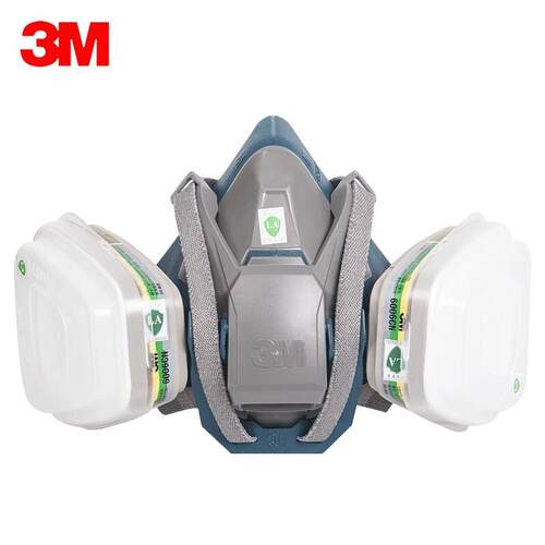 35777M正品6502Q进L硅半面罩搭配气6006滤毒盒七件套防多种体口胶