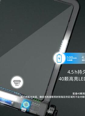 跨境5X大型调光放大镜灯充带电led脖手持台式专挂老人用阅读254维