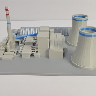 定制核电站火电站发电站工厂模型摆件沙盘W微缩场景模型