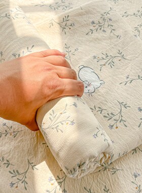 纯棉双层纱水洗棉床单单件2025新款全棉宿舍单双T人被单枕套三件