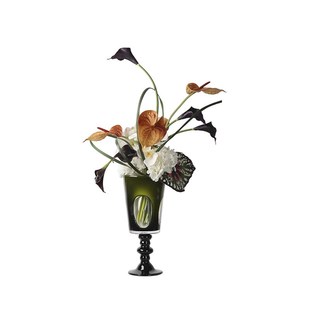 现代艺术绿色中古花瓶插花样板房花艺客厅玄关餐桌玻璃花器装饰品